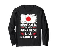 Let The Japanese Girl Handle it Japan Flag Manga Larga