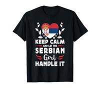Let The Serbian Girl Handle it Serbia Flag Camiseta