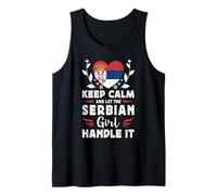 Let The Serbian Girl Handle it Serbia Flag Camiseta sin Mangas
