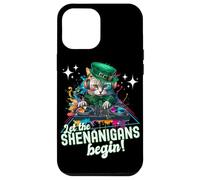 Let The Shenanigans Begin! DJ Cat Music St Patrick’s Humor Carcasa para iPhone 12 Pro MAX