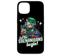 Let The Shenanigans Begin! DJ Cat Music St Patrick’s Humor Carcasa para iPhone 13