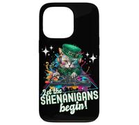 Let The Shenanigans Begin! DJ Cat Music St Patrick’s Humor Carcasa para iPhone 13 Pro