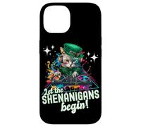 Let The Shenanigans Begin! DJ Cat Music St Patrick’s Humor Carcasa para iPhone 14