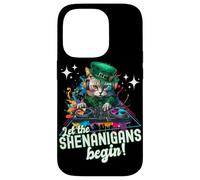 Let The Shenanigans Begin! DJ Cat Music St Patrick’s Humor Carcasa para iPhone 14 Pro