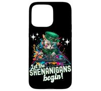 Let The Shenanigans Begin! DJ Cat Music St Patrick’s Humor Carcasa para iPhone 15 Pro MAX