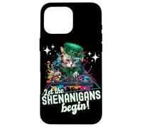 Let The Shenanigans Begin! DJ Cat Music St Patrick’s Humor Carcasa para iPhone 16 Pro MAX