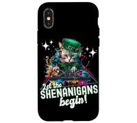 Let The Shenanigans Begin! DJ Cat Music St Patrick’s Humor Carcasa para iPhone X/XS