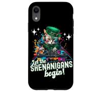 Let The Shenanigans Begin! DJ Cat Music St Patrick’s Humor Carcasa para iPhone XR