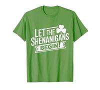 Let The Shenanigans Begin Funny Clovers Día de San Patricio Camiseta