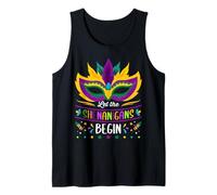 Let The Shenanigans Begin Mardi Gras Carnival Camiseta sin Mangas
