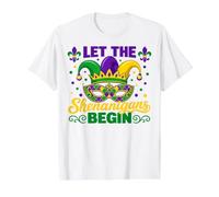 Let The Shenanigans Begin Mardi Gras Children Men Women Camiseta gráfica económica, Hombre, Blanco, XL