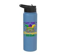 Let The Shenanigans Begin Mardi Gras Children Men Women Stainless Steel Insulated Water Bottle