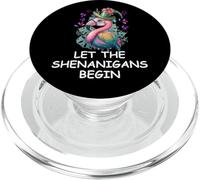 Let The Shenanigans Begin St Patricks Flamingo Mardi Gras PopSockets PopGrip para MagSafe