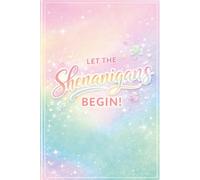 Let the Shenanigans Begin Teen Girl Notebook: Pastel and Shamrock Kawaii Aesthetic 6x9 Journal with Lined Pages
