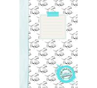 Let the Wild Stay Wild 120 Lined Pages Notebook | A5 Eco Animal Hardback Journal with Hippos: Thoughtful Gift for Nature Lovers & Environmentalists, White and Turquoise Hardcover