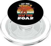 Let The World Hear Your Roar Carnotaurus Dinsosaur Lovers PopSockets PopGrip para MagSafe