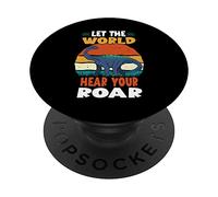 Let The World Hear Your Roar Quaesitosaurus Dinsosaur Lovers PopSockets PopGrip Adhesivo
