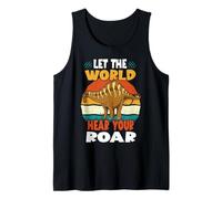 Let The World Hear Your Roar Rebbachisaurus Dinsosaur Lovers Camiseta sin Mangas