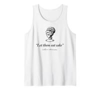 Let Them Eat Cake Marie Antionette Negro Print Camiseta sin Mangas