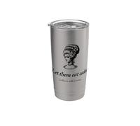 Let Them Eat Cake Marie Antionette Negro Print Vaso térmico de acero inoxidable de doble pared