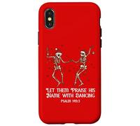 Let Them Praise His Name with Dancing Christmas Psalm 149:3 Carcasa para iPhone X/XS