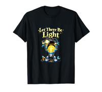 Let There Be Light Electrician Power Humor Gráfico Camiseta