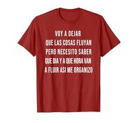 Let Things Flow Voy a Dejar Que Las Cosas Fluyan Español Camiseta, Hombre, Arándano, M