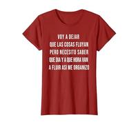 Let Things Flow Voy a Dejar Que Las Cosas Fluyan Español Camiseta, Mujer, Arándano, L