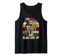 Let us Drink and Blow Shit-Up - Funny USA America 4 de julio Camiseta sin Mangas