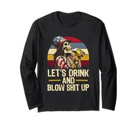 Let us Drink and Blow Shit-Up - Funny USA America 4 de julio Manga Larga