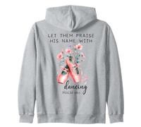 Let Us Praise His Name with Dancing Religious Psalm 149:3 Sudadera con Capucha