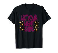 Let Your Light Shine Graffiti Art with Yellow Stars Camiseta
