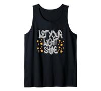 Let Your Light Shine Graffiti Art with Yellow Stars Camiseta sin Mangas