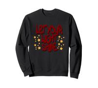 Let Your Light Shine Graffiti Art with Yellow Stars Sudadera