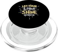 Let Your Light Shine Matthew 5:16 Christian PopSockets PopGrip para MagSafe