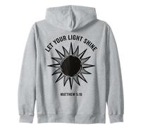 Let Your Light Shine Matthew Christian Faith Bible Versículo Sudadera con Capucha