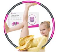 LETAO Hula Hoop Kids, un aro de Hula Hoop Desmontable de 6-8 Piezas para Fitness (Rosa Gris 0,68 kg)