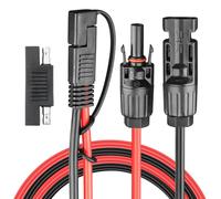 LeTaoXing Conector de panel solar a cable adaptador SAE, cable solar de 10 AWG a SAE, cable de extensión PV para paneles solares, kit de cargador de batería con enchufe adaptador inversa de polaridad