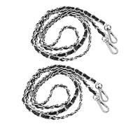 LetCart 2pcs Purse Chain Strap Replacement PU Leather Metal Aluminum Shoulder Bag Strap Decorative Accessories for Handbags Purses and Totes Elegant Vintage Style 120cm Length