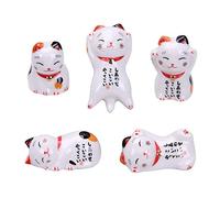 LetCart 5 Piezas Soporte para Palillos, Soporte para Palillos de Gato de la Suerte, Lindo Soporte para Palillos con Forma de Gato, Uso en la Mesa, Juego de Vajilla, Accesorios de Catering