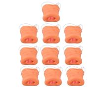 LetCart 5 Stück Schweinenase mit elastischem Band Authentisches Schweineschnäuzchen Kostümzubehör für Verkleidungspartys Halloween und Familienfeiern aus weichem Kunststoff 5 8 cm breit