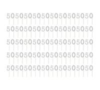 LetCart 50 Cupcake Topper Silver Glitter Decoration Set for 50th Birthday Anniversary Party Cake Decorations Paper Bamboo Stick 4x13cm 100 Pieces