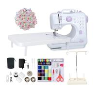 LetCart 505A Mini MáQuina De Coser Para Principiantes Con 12 Puntadas, 42 Piezas Kit De Costura Y 25 Piezas Patchwork, Carrete De Hilo, MáQuinas De Coser EléCtricas, Adecuada Para Vaqueros