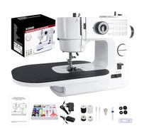 LetCart 638 MáQuina De Coser Para Principiantes Con 41 Puntadas, 42 Accesorios De Costura, Mesa ExtraíBle, Aguja Doble E Hilo Doble, Luz Led, Para El Hogar, Bricolaje, Ropa