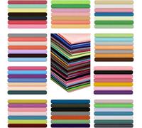 LetCart 70 piezas de tela de patchwork, 25,25 cm, tela impresa, parche cuadrado impreso de algodón, utilizado para manualidades (combinación de tela de un solo color)