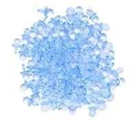 LetCart Acrylic Pacifier Baby Nipples Mini Decoration Accessories 200Pcs High Gloss Transparent Safe Heat Resistant for Baby Shower Baptism Birthday Party Table Decor DIY Design (Blue)