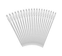 LetCart Agujas de Ojo Grande - 20 Piezas 52 Mm 1,25 Mm Plata Agujas De Tejer De Ojo Redondo Grande Agujas De Coser A Mano Agujas De Bordado Aguja Roma Para Hilo De Lana