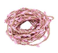 LetCart Artificial Leaf Ribbon Braided Garland Vine DIY Decoration Accessories for Home Wedding Party Hotel Restaurant Decor (Red)