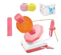 LetCart Bobinadora de Hilo, Bobinadora de Lana Eléctrica para Crochet de Alta Velocidad, Enrollador de Bolas de Hilo Atomático, Carrete de Lana de para Ganchillo y Punto (Rosa)