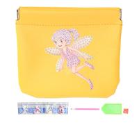 LetCart Bolsa de maquillaje para pintura de diamantes de imitación, kit de bolsa de maquillaje, bonito patrón de niña pequeña, bolsa de cosméticos brillante para pintalabios, monedas, artesanía, 180 x